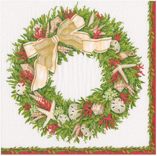 Amazon Com Beach Christmas Decor Cocktail Napkins Paper Napkins