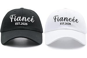 HAFOUXIGM Engagement Gifts for Couples, Newly Engaged Hat for Her Him, Fiancé Fiancée Est 2026 Baseball Caps for Engagement P