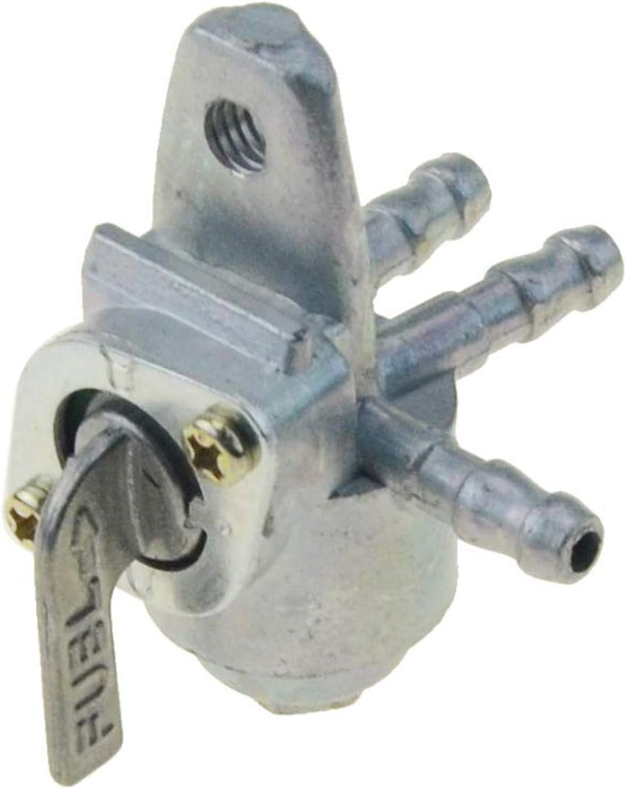 WOOSTAR 6mm Inline Fuel Valve Petcock Gas Tank Cut-Off Selector Switch 3 Way Replacement for Dirt Pit Bike ATV 4 Wheeler Quad
