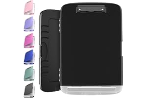 YEAHVIY Clipboard with Storage, Lightweight Clip Boards 8.5x11 with Storage, High Capacity Nursing Clipboard with Pen Holder, Plastic Clipboard with Low-Profile Clip for Teacher Work, School & Office Supplies