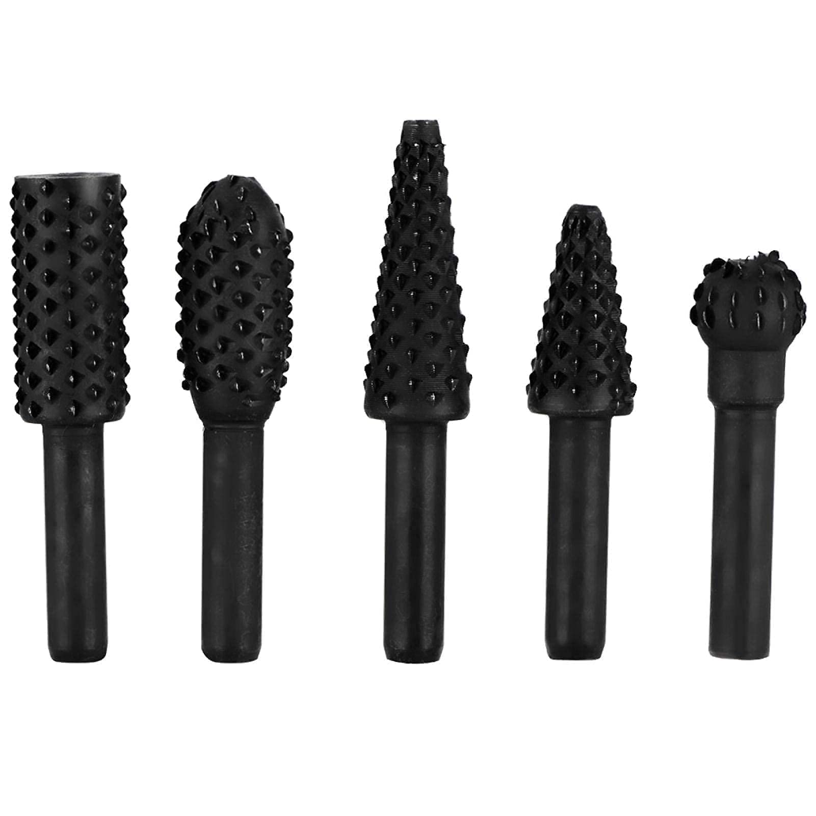 5Pcs Carbide Rotary Burr Set, Double Cut Rotary Tool Accessories, 1/8 inches Shank Fits Rotary Tool for Grinder Drill, DIY WoodWorking Carving, Metal Polishing, Engraving, Drilling