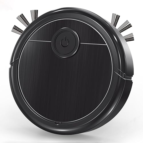 Robot Vacuum Cleaner, Automatic Intelligent Cleaning Robot, Ultra-Slim and Silent,Intelligent navigation,very Suitable for Hard Floors,Carpets,Pet hair Pickup(Black) (Black)