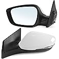 Paderson Left Driver Side Mirror Fits 2011 2012 2013 Hyundai Elantra with Power Glass Heated Turn Signal and Manual Folding Match to White (6Pins)