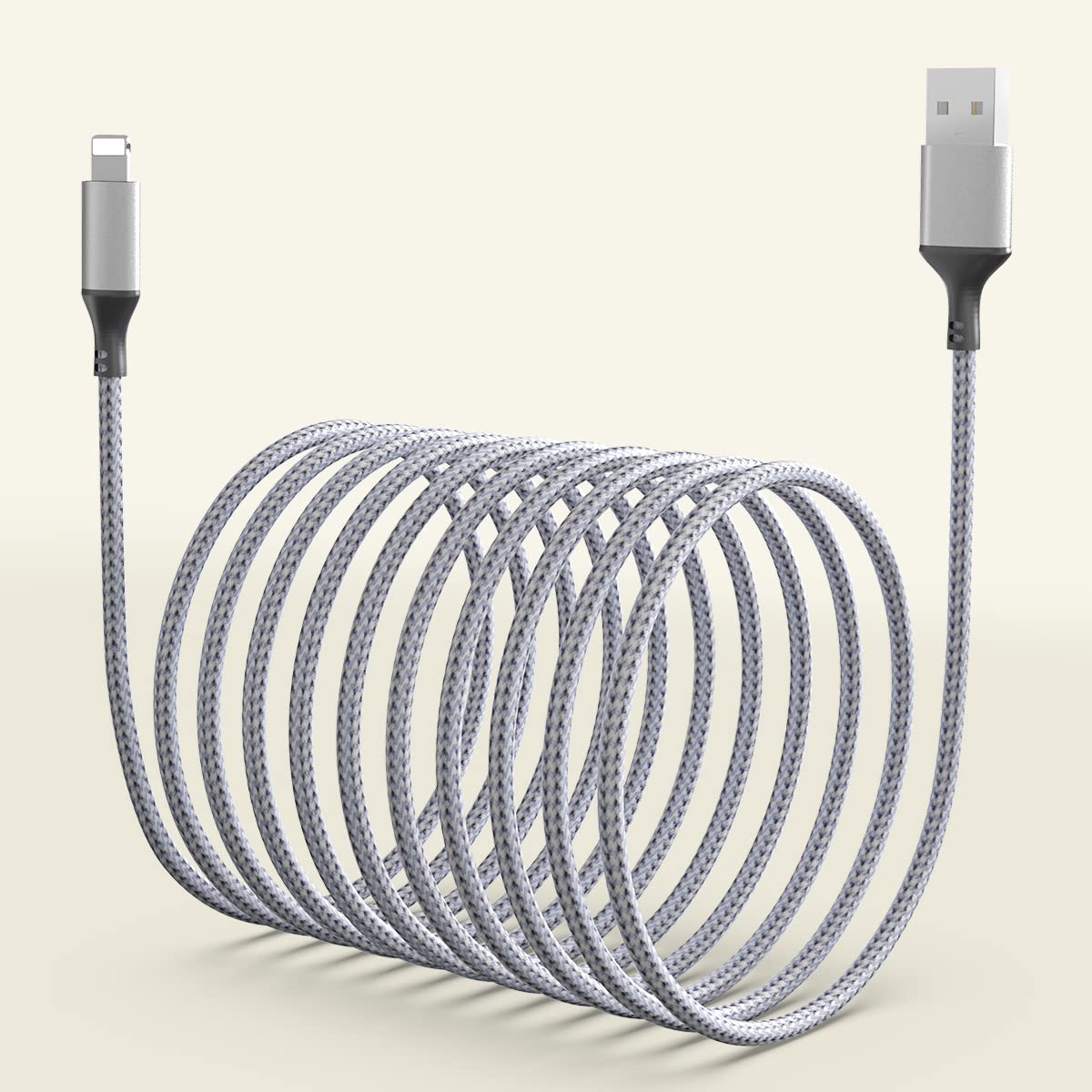 MTAKYI Long iphone Charger Cable Extra Long 16FT Charging Cord, 5M Nylon Braided USB Fast Charging Cord Compatible with iPhone 13/13 Pro/12 Pro/11 Pro Max/XS/XR/X/8/7/6/SE/5S/5C/5, Pad