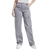 Soulsfeng Women's Baggy Cargo Pants Relaxed Fit Casual Cotton Hiking Pants with 6 Pockets