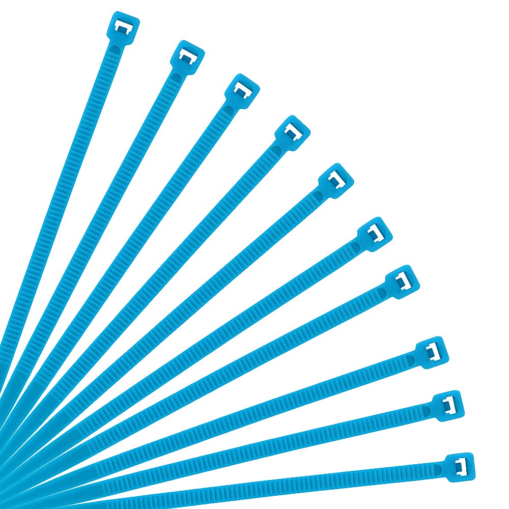 XINGO Blue Cable Ties Pack of 500, 300mm x 3.6mm,Premium Nylon Durable Zip Ties, Self-Locking UV Resistant Nylon Plastic Wire Ties for indoor and outdoor