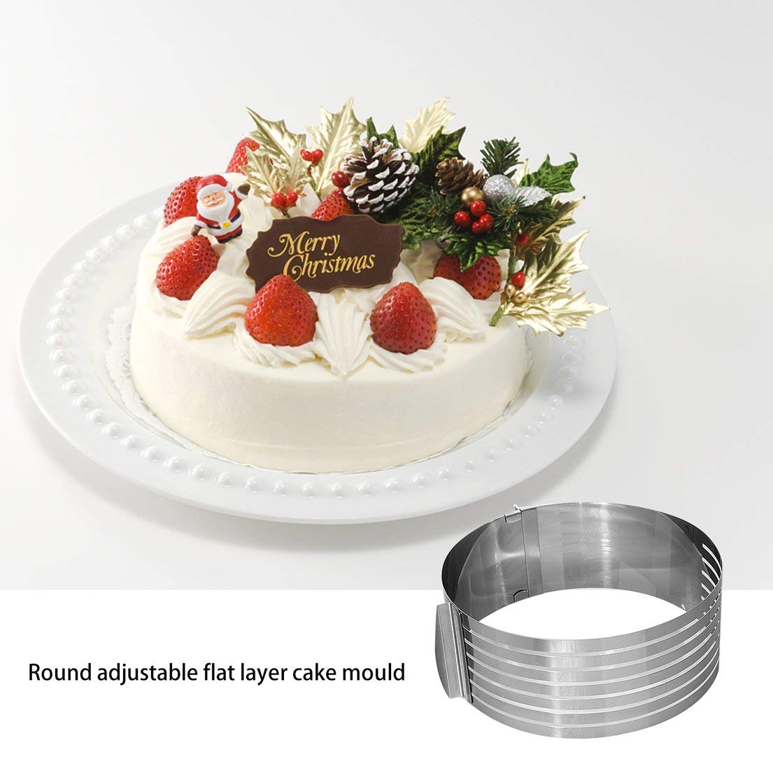 Stampo Per Torte Circolare In Acciaio - Set Da 10 Pezzi, 8 Cm, Forato, Per Mousse E Dessert - Foto 7