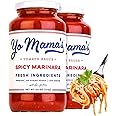 Yo Mama's Foods Keto SPICY Marinara Pasta Sauce - Pack of (2) - No Sugar Added, Low Carb, Low Sodium, Gluten Free, Paleo Friendly, and Made with Whole, Non-GMO Tomatoes.
