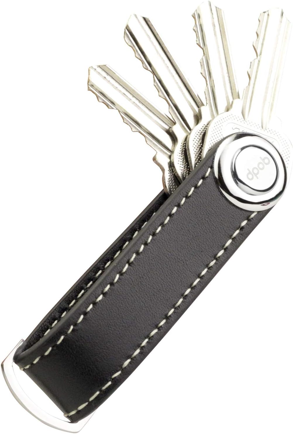 Key ring, DPOB Leather Compact Key Holder Organiser - Smart & Practical Design Keychain - Made Of Durable Premium Quality Leather