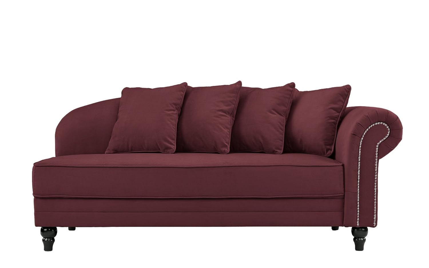 Chaise Lounges Sofamania Large Classic Velvet Fabric Living Room Chaise