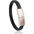 CHUYI Cool Bracelet Design 64GB USB 2.0 Flash Drive Portable Metal and PU Leather Wristband Thumb Drive Wedding Jump Drive Unique Novelty Memory Stick Funny Data Storage U Disk Gift for Men or Women