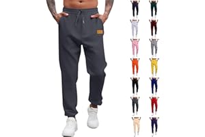 Sweatpants for Men Athletic Workout Joggers Casual Elastic Low Waist Straight Leg Track Pants Running Trousers with Pockets