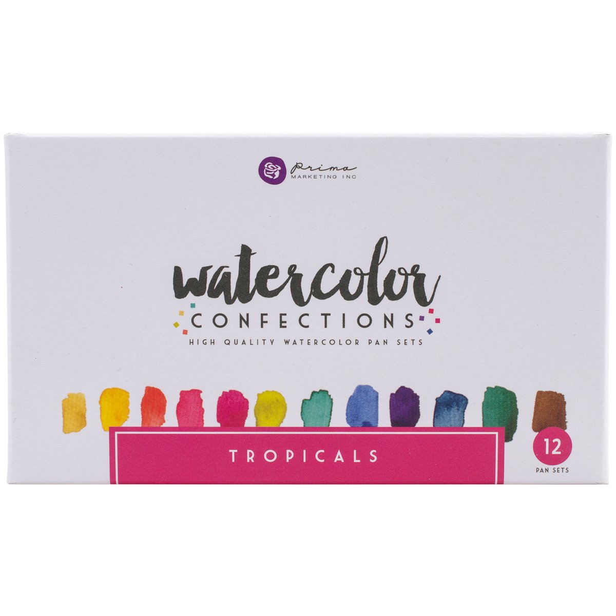 Prima Marketing Prima Confections Watercolor Pans 1-Tropicals, Other, Multicoloured, 12 Count (Pack of 1)