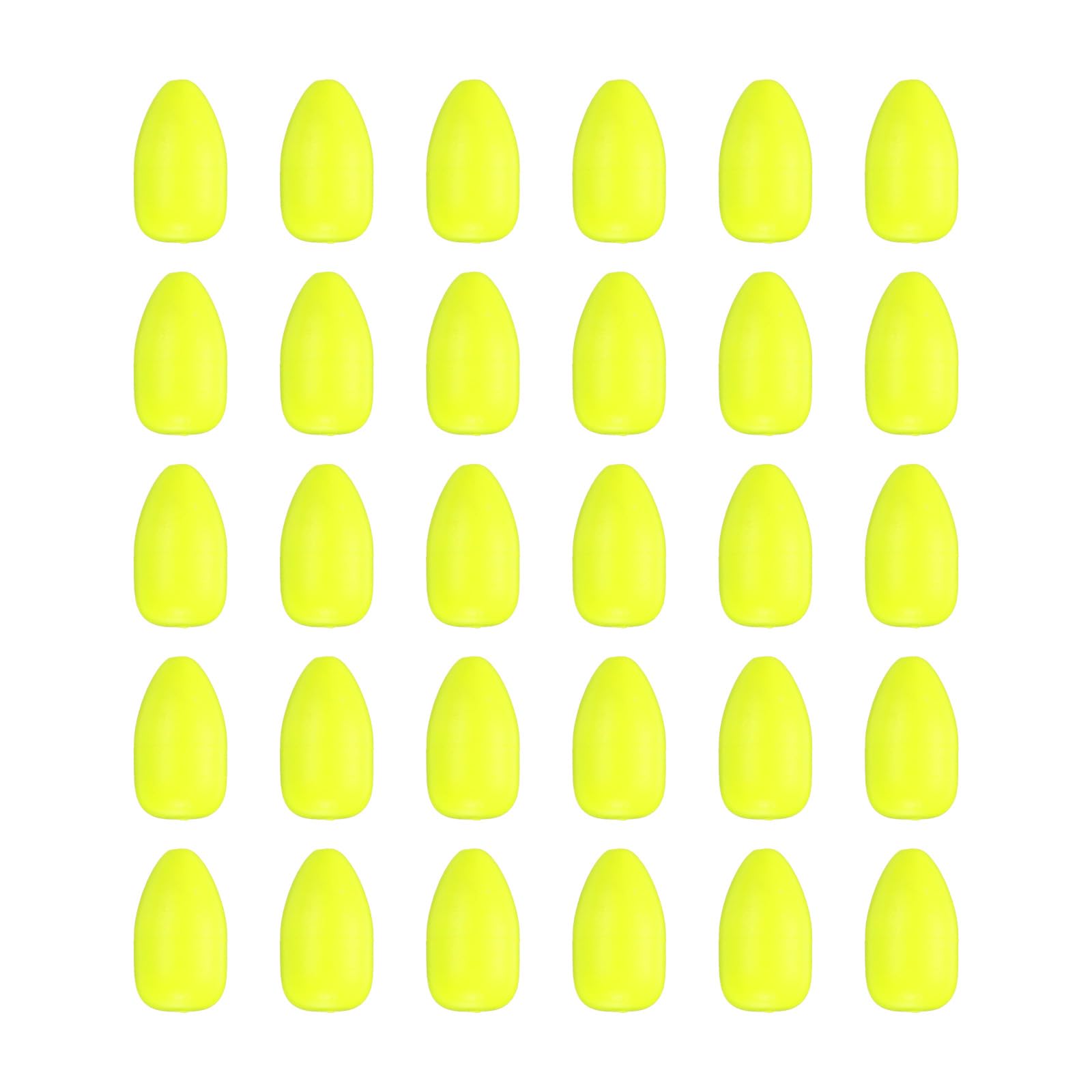 PATIKIL Fishing Foam Floats 0.8 Inch, 30Pcs Oval Snell Floats Fly Fishing Strike Indicator for Pompano Rig Trout Catfish Walleye, Yellow