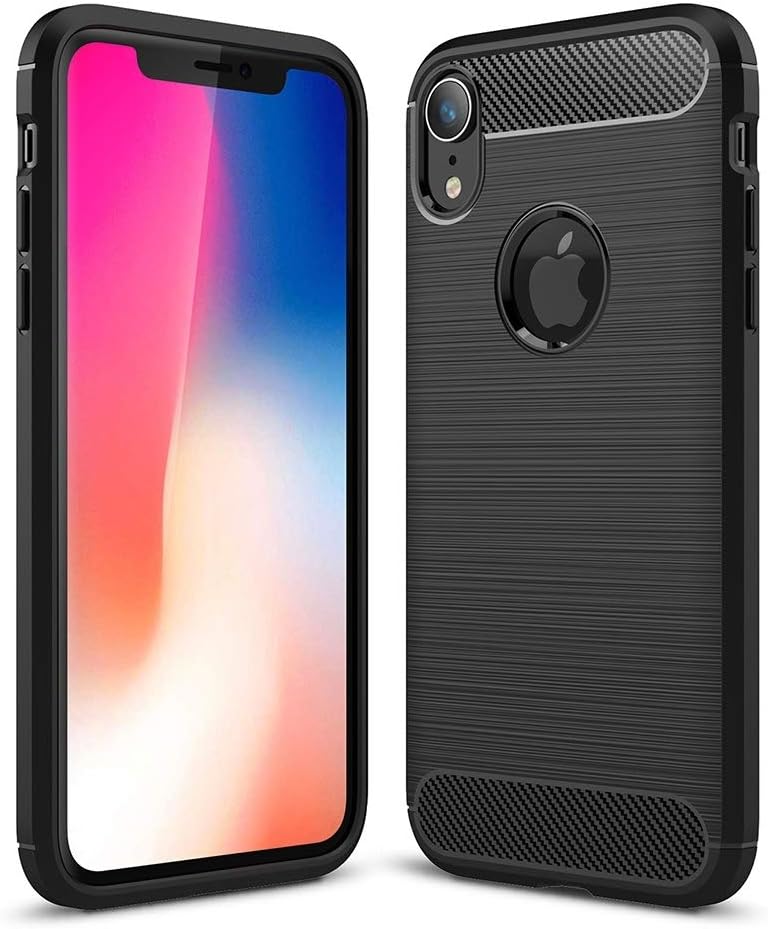 MOUNTAIN MEN-Phone Case Brushed Texture Carbon Fiber Shockproof Dropproof TPU Protective Back Case for iPhone Xs Shockproof (Size : Ip9g0053b)