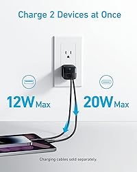 Anker USB C Charger Block, 33W 2 Port Compact