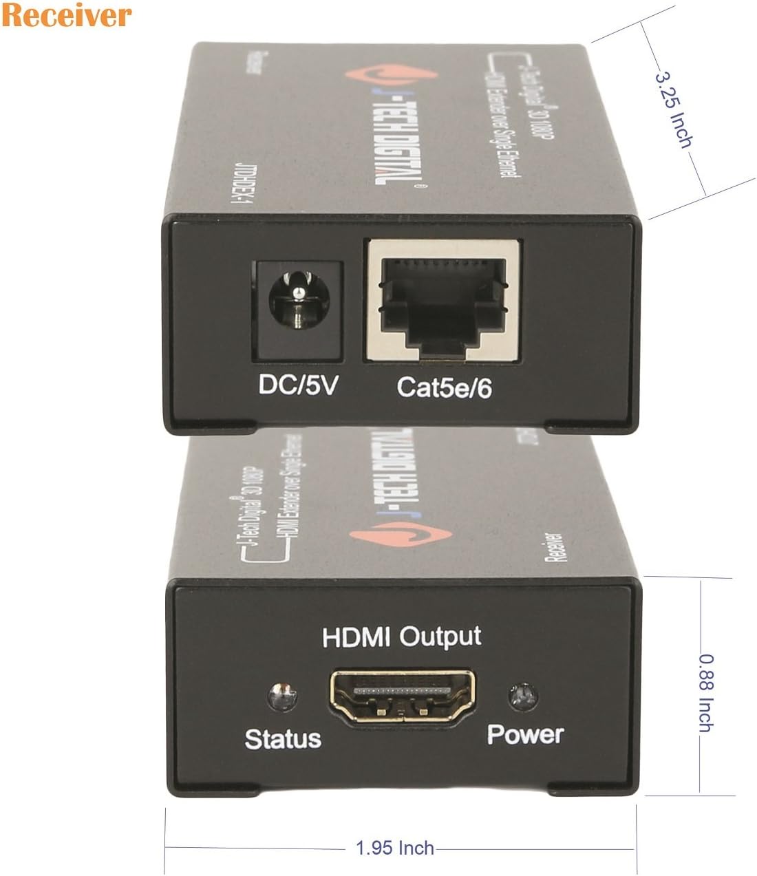 J-Tech Digital HDMI Extender By Single Cat 5E/6 Full Hd 1080P With Deep Color, EDID Copy, Dolby Digital/DTS: Home Audio & Theater