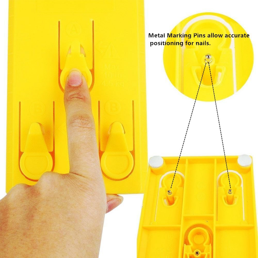 Picture Hanging Tool Frame Hanging Set Picture Hanger Suspension Measurement Position Marking Kit with Built-in Vertical & Horizontal Levels, Easy and Quick for Hanging Pictures and Décors (A1)