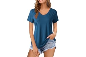 Workout Tops Womens Athletic Shirts V Neck Short Sleeve T Shirts Wicking Yoga Gym Running Hiking Athletic Tee