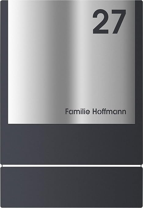 frabox Design Briefkasten Skive Edition, mit Zeitungsfach