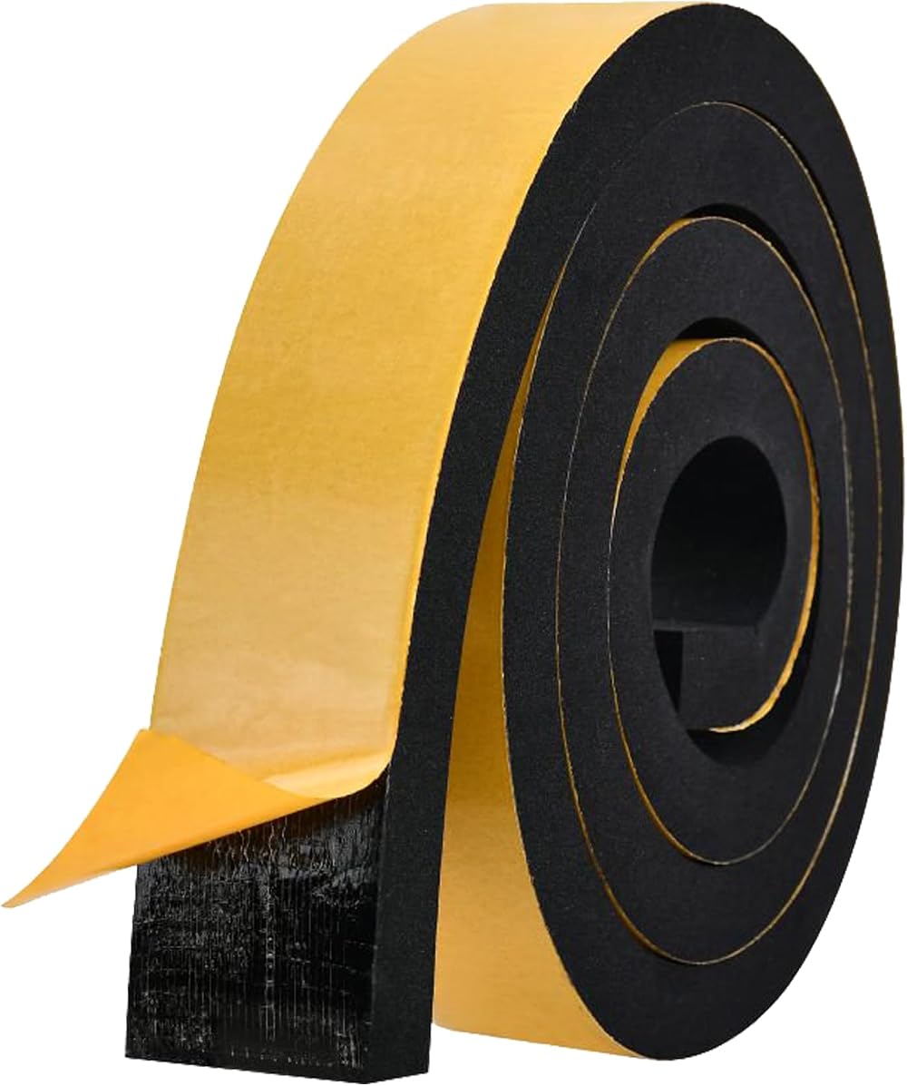 Zayejod 2M Foam Tape 50mm Wide 10mm Thick Self Adhesive Neoprene Weather Seal