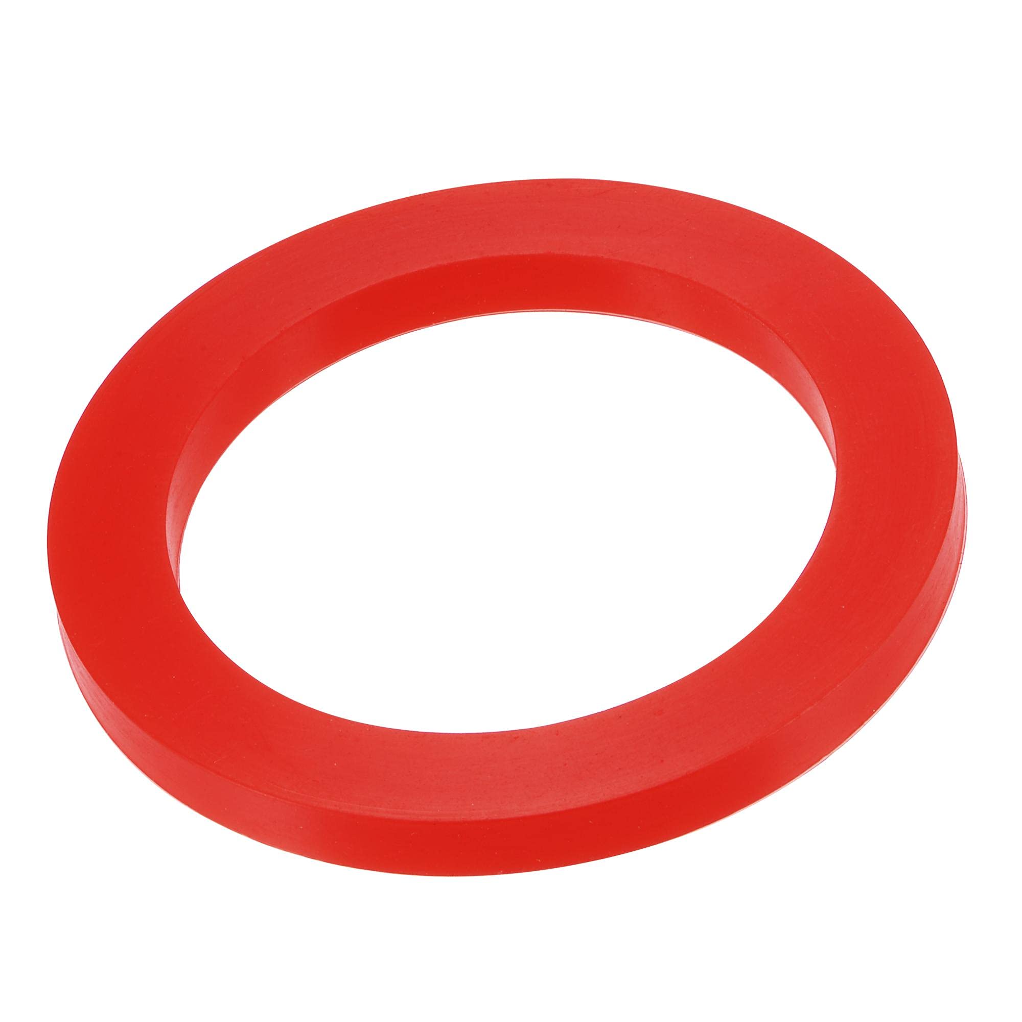 sourcing map Silicone Rubber Flat Washer 2-1/2 Inch DN65 Gasket for Wrench Type Quick Connector, Red Pack of 5