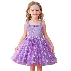 TTYAOVO Toddler Baby Girl Dress 3D Butterfly Summer