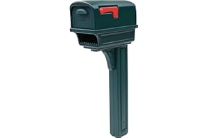 Architectural Mailboxes Gentry Plastic, Dual Access, Mailbox and Post Kit, GGC1G00AM, Green, Large Capacity