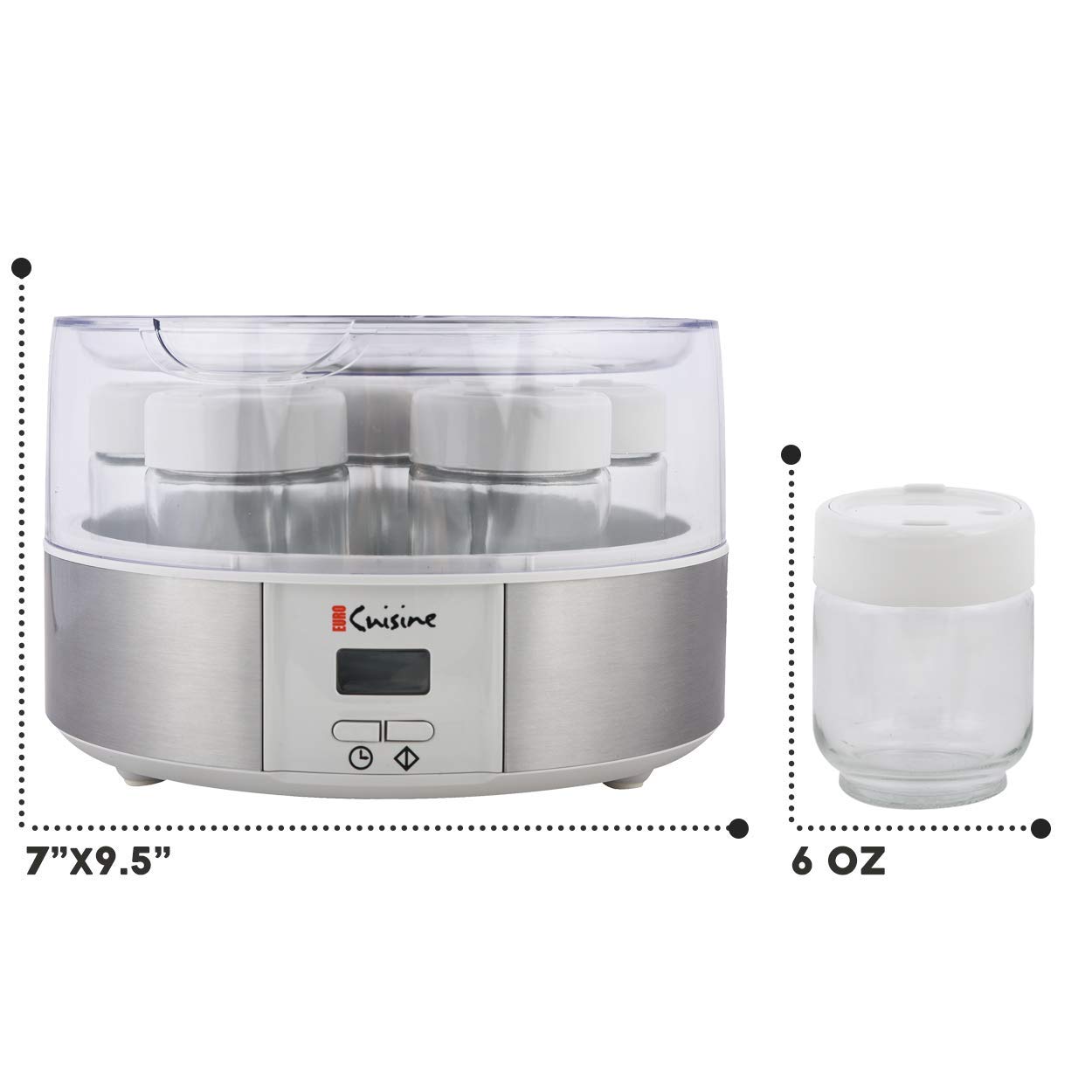 Euro Cuisine Yogurt Maker YMX650 Automatic Digital Yogurt Maker