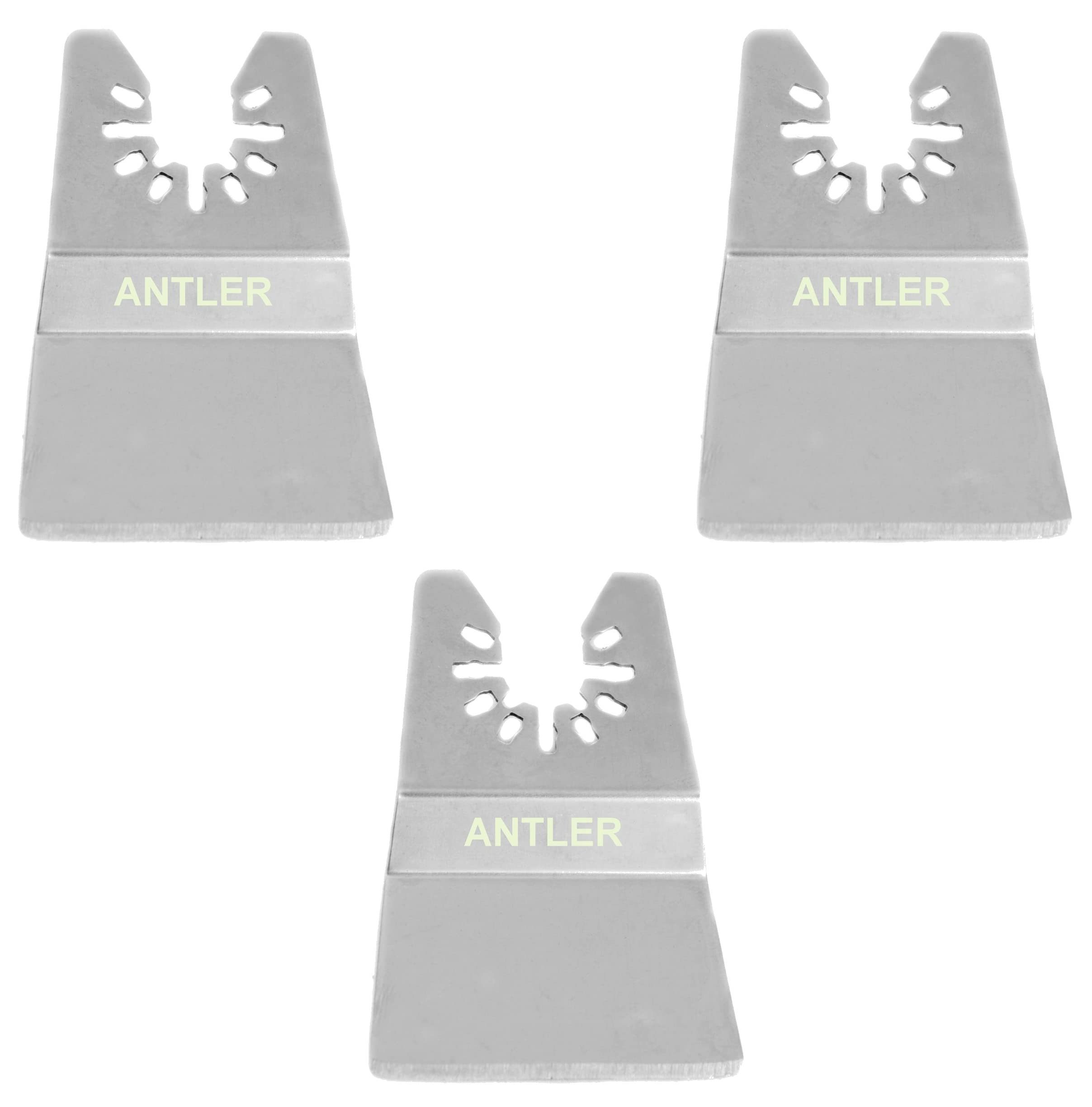 3X Antler 50mm Scraper Blades Compatible with Dewalt Stanley Worx F30 Erbauer Black & Decker Oscillating Multitool QAB50SPR