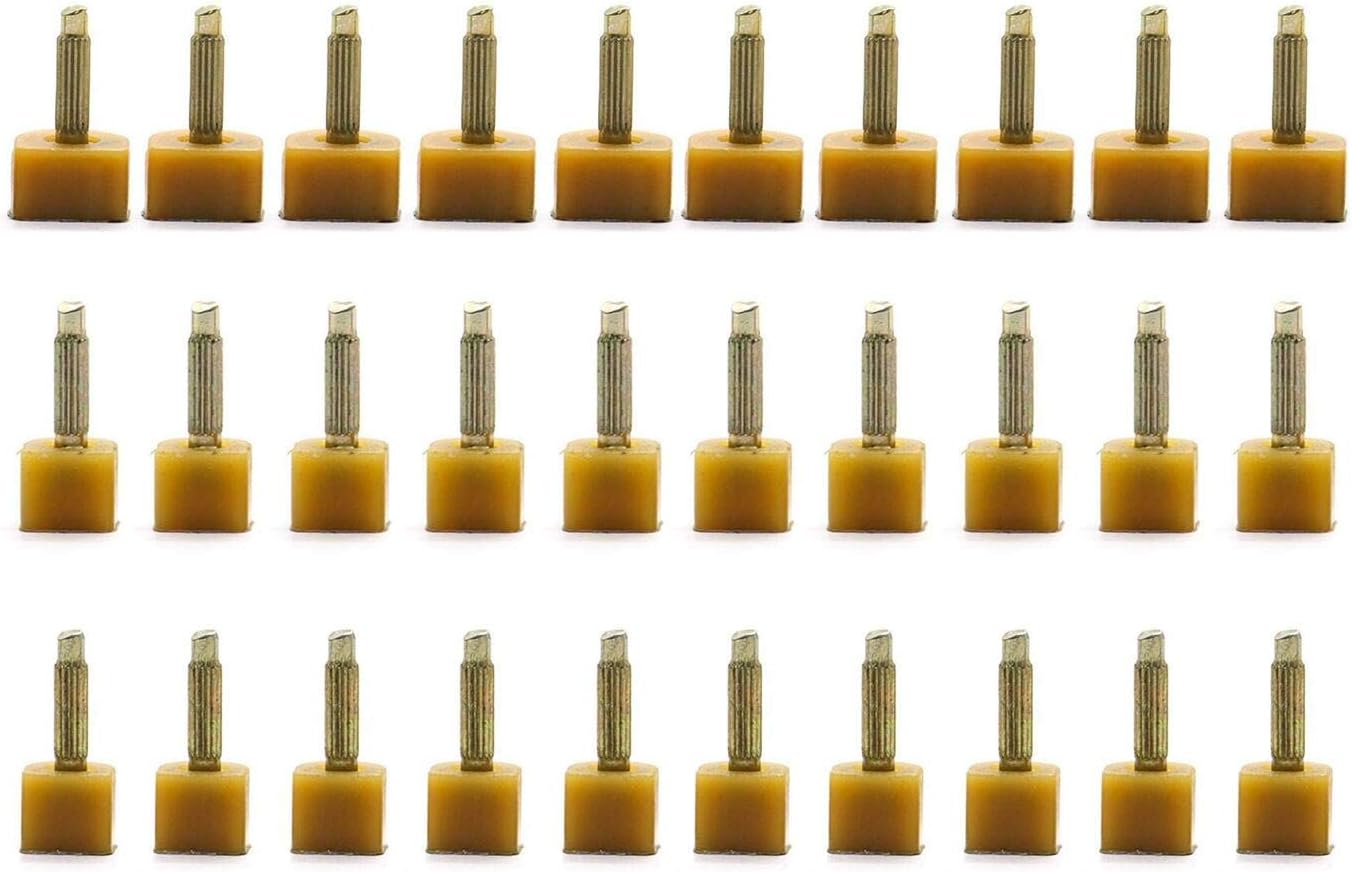 sansheng 60PCS Shoe Repair Stiletto Replacement Heels Tips, High Heel Shoe Repair Tips Taps Dowel Lifts Replacement (Brown)8,9,10 mm