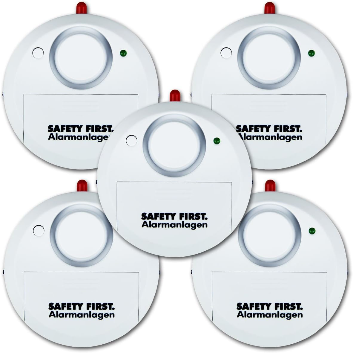 kh security 100161set5 Alarm Door Stop Set of 5, White