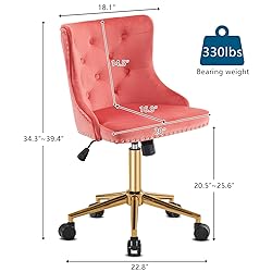 VINGLI Watermelon Red Armless Home Office Desk
