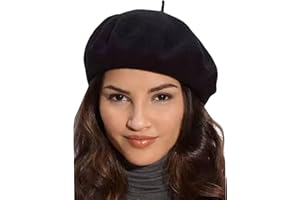 Gllutt Klong Women Wool Beret Hat French Style Solid Color