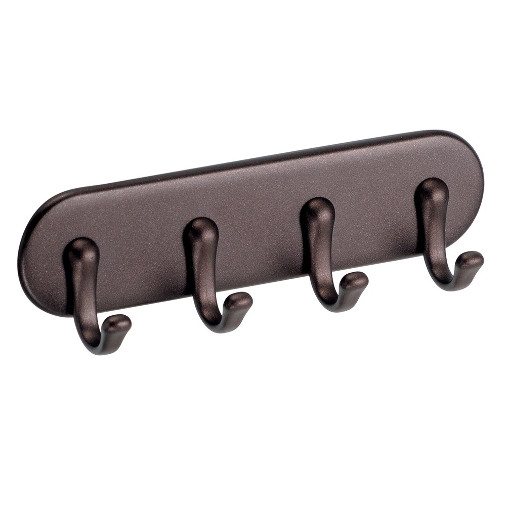 InterDesign AFFIXX, Peel and Stick Strong SelfAdhesive Key Storage Rack for Entryway, Office