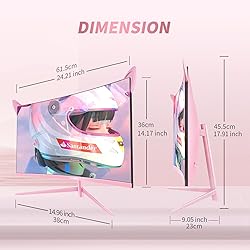 CUNPU Pink Computer Monitor, 27 inch 1440p 165Hz