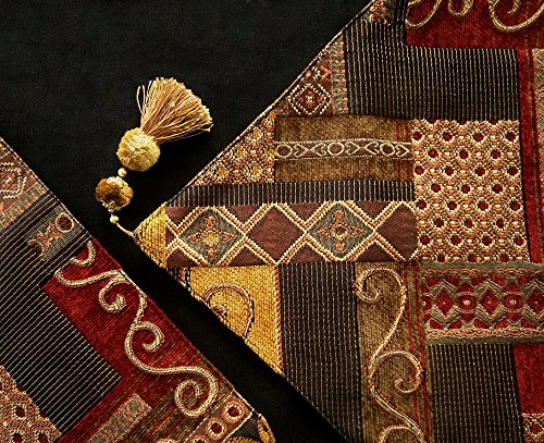 Artbisons Table Runner Gold Illusion 95x13" Thickly Fashion Handmade Tablerunner