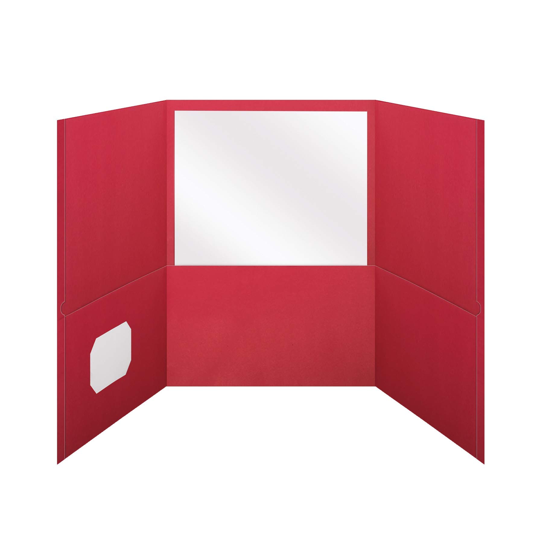 Pendaflex Oxford Tri-Fold Pocket Folders, Letter Size, Red, Interior Business Card Holder, 20 Per Box (59811) 2