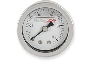 Holley EFI 26-507 Fuel Pressure Gauge - 0-100psi - 1.5 inch - Glycerin Filled