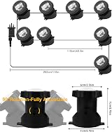 NATPOW RGB Underwater Pond Lights 8 in 1 IP68 Bluetooth App Control view 8
