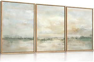 Beige Green Abstract