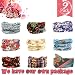 Pack of 9pcs, Outdoor Multifunctional Sports Magic Scarf, Magic Bandanas Tube, Seamless Scarf, Collars Muffler Scarf Face Mask, High Elastic Magic Headband with Uv Resistance, Headscarves(flower)