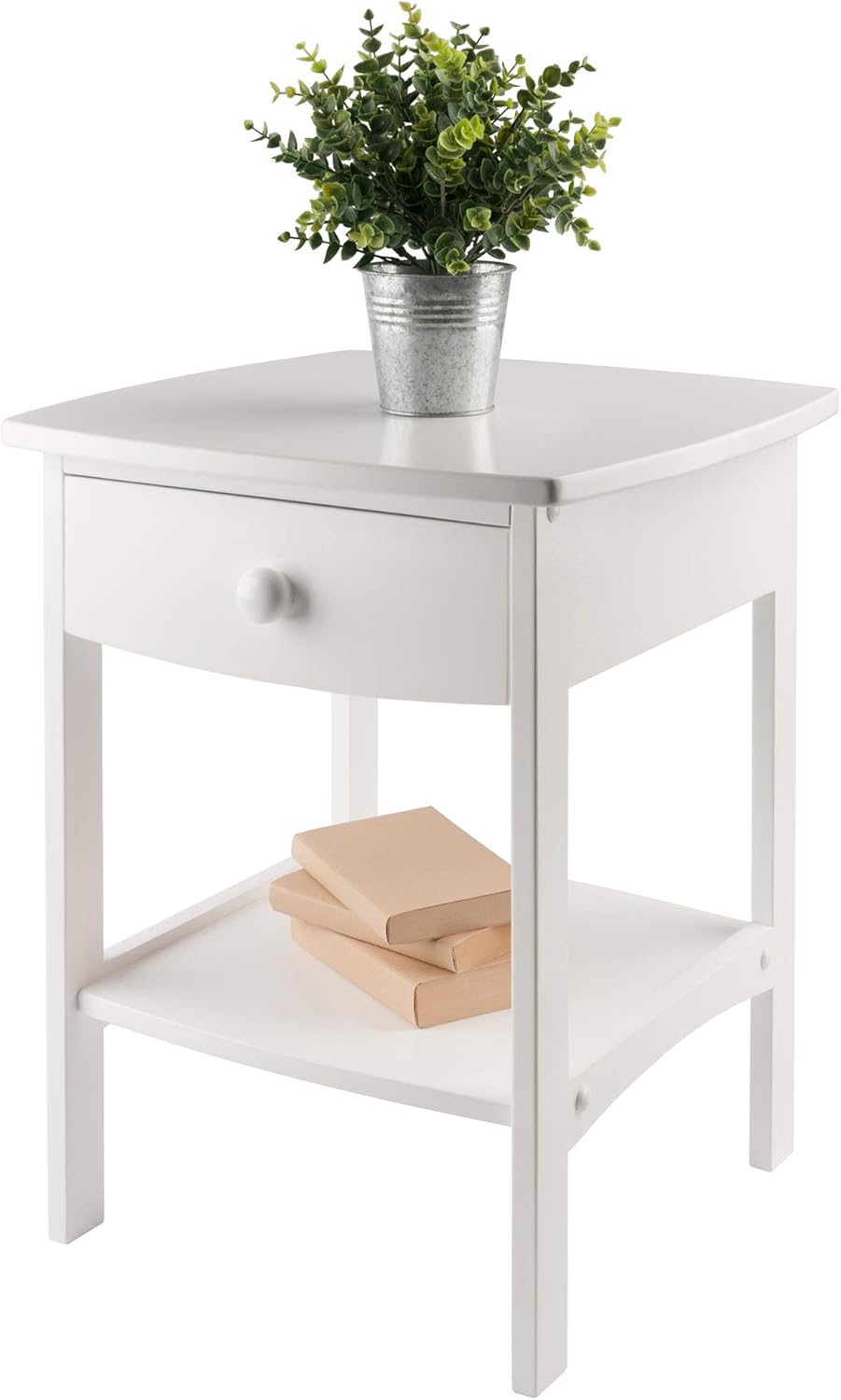 Winsome Wood Claire Accent Table, White: Furniture & Decor