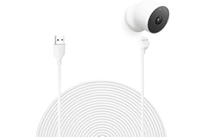 NOOUKUT Power Cable Compatible with Google Nest Cam Outdoor or Indoor Battery, 25Ft Nest Power Connector Weatherproof Charging Cable Power Your Nest Cam Power Cord