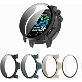 Qaerre 4 Pack PACE Pro Screen Protector Case Compitible with COROS PACE Pro Smart Watch, Ultra-Thin Scratch Resistant Cover with Tempered Glass for Women Men