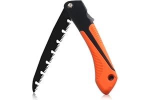 BURBIFRO Hand Saw, Folding Saw for Camping, Gardening, Hunting Wood, PVC, Bone Cutting Pruning Saw with Ergonomic Non-Slip Handle