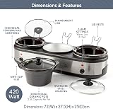 Quest Triple Slow Cooker Buffet Server 7.5L 3 x 2.5L Ceramic Pots view 7