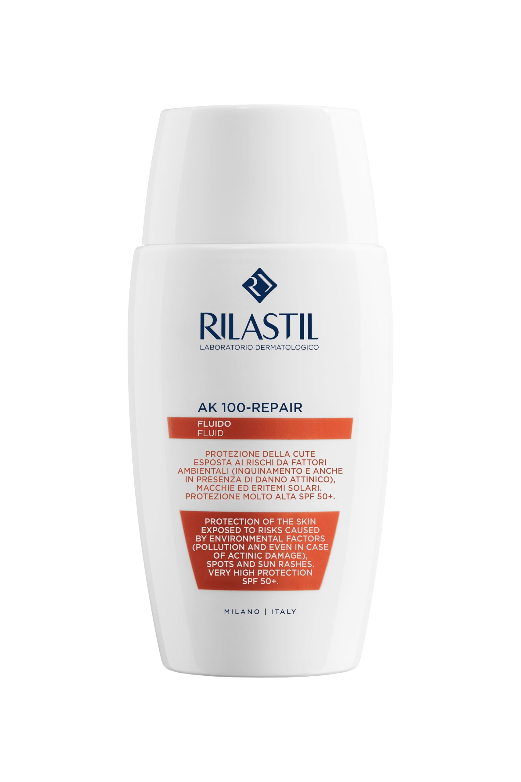 Rilastil Ak Repair 100 Moisturising and Protective Fluid Emulsion, Ultra-Random Texture, Water Resistant for Sensitive Hair, 75 ml Pack of 100