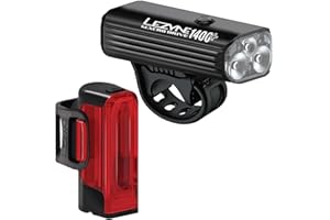 Lezyne Macro Drive 1400+ Headlight + Strip Drive Pro 400+ Taillight Satin Black/Black, One Size