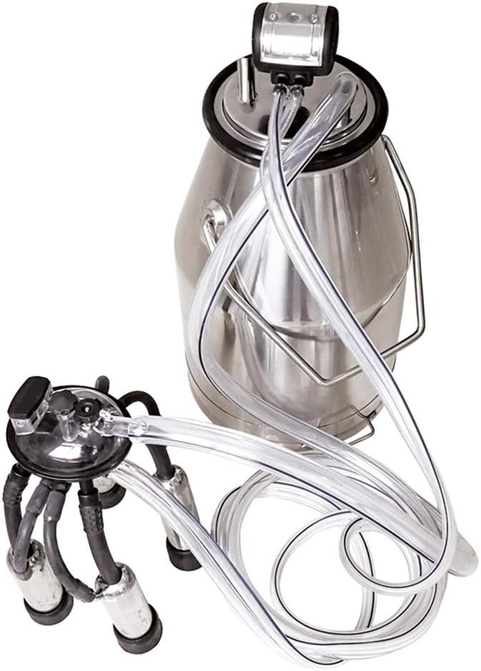 GeneHaven Terrific Durable 25L Cows Stainless Steel Portable Bucket Set for Milking Machine (Stainless Steel 304, 25L)
